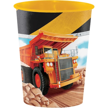 Creative Converting Big Dig Construction Plastic Cup, 16oz, 12PK 340203